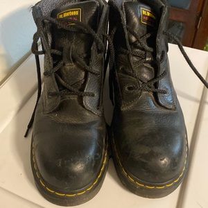 Dr Martens steel toe black boots